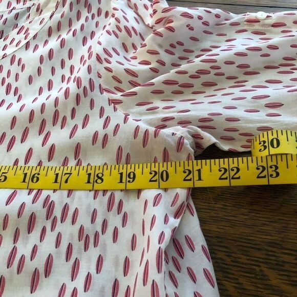 Tommy Hilfiger White Tunic Top with Geometric orange and Black Print - Picture 9 of 13